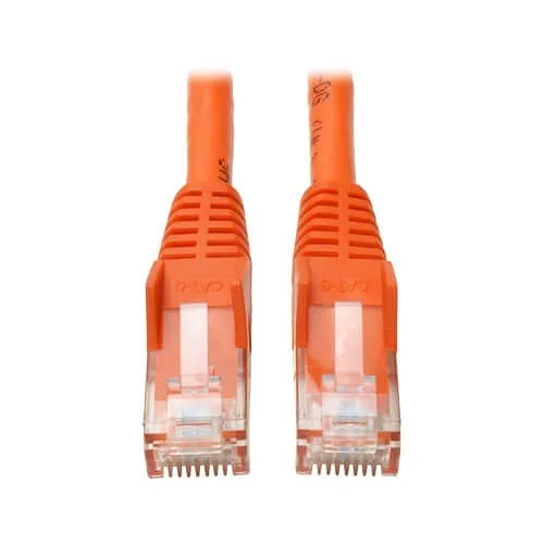 Eaton Tripp Lite N201-010-OR CAT6 Snagless Molded Gigabit Ethernet Cable, UTP, RJ45 M/M, 10' (3.05m), Orange
