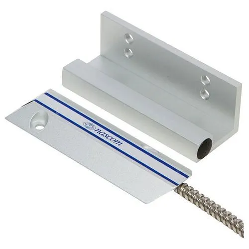 Nascom N205A/STSD Overhead Door Standard SPDT Switch with Shape Magnet, 24"Armored Cable, Silver