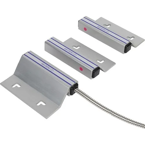 Nascom N205XG/ST036 Extra Wide Gap Gate Switch/Magnet Set with Integrated Bracket, 36" Armored Cable, Silver