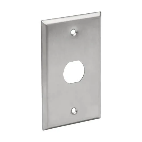 Eaton Tripp Lite N206-FP01-IND 1-Port Single Gang Faceplate, Industrial Grade, IP44, Stainless Steel