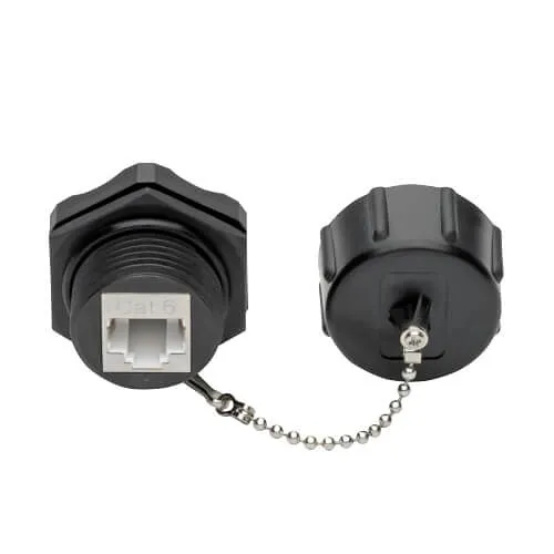 Eaton Tripp Lite N206-KJ01-IND CAT6/CAT5e Keystone Jack, RJ45, Shielded, Dust Cap, Industrial, 110 Punch Down, IP68