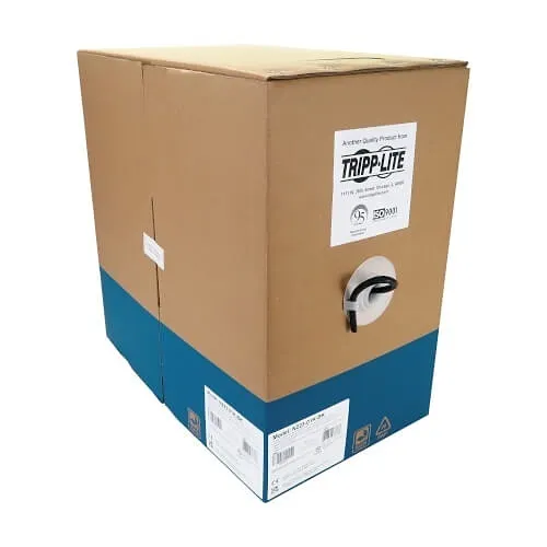 Eaton Tripp Lite N223-01K-BK CAT6A Solid Bulk Cable, 1000', Black