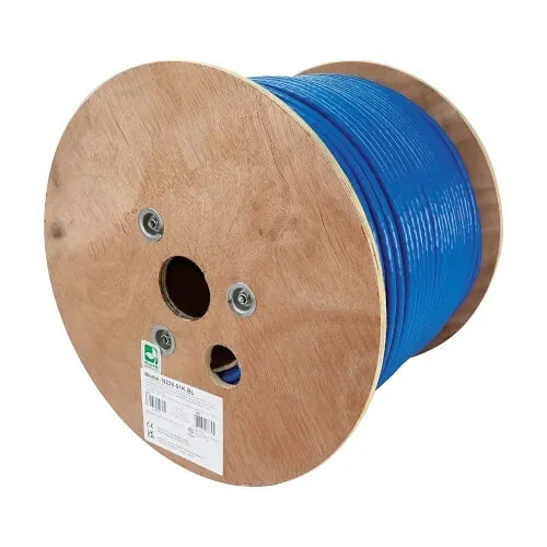 Eaton Tripp Lite N226-01K-BL Cat8 25G/40G Solid Core S/FTP Bulk Ethernet Cable, CMR Rated, Blue, 1000'