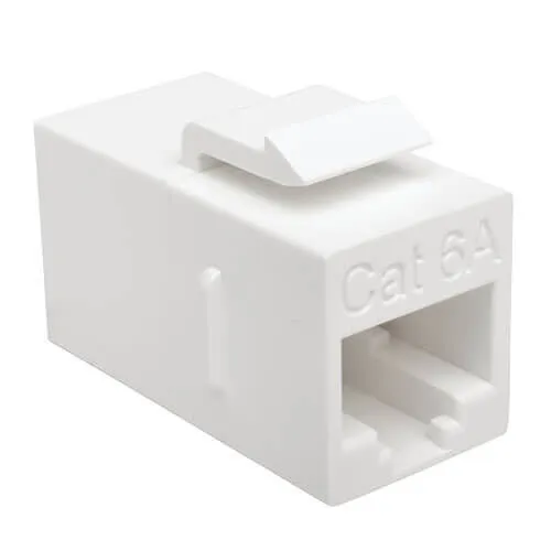 Eaton Tripp Lite N235-001-6A CAT6A Straight-Through Modular In-Line Snap-In Coupler, RJ45 Female to Female