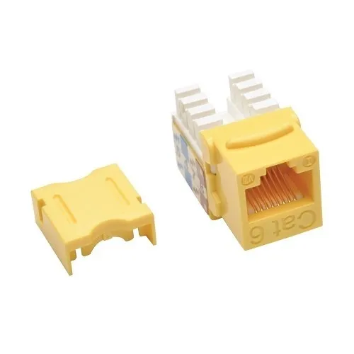 Tripp Lite N238-001-YW CAT6/CAT5e 110 Style Punch Down Keystone Jack, Yellow