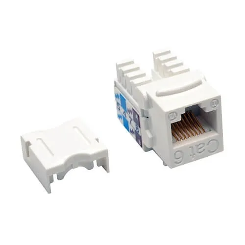 Tripp Lite N238-025-WH CAT6/CAT5e 110 Style Punch Down Keystone Jack, 25-Pack, White