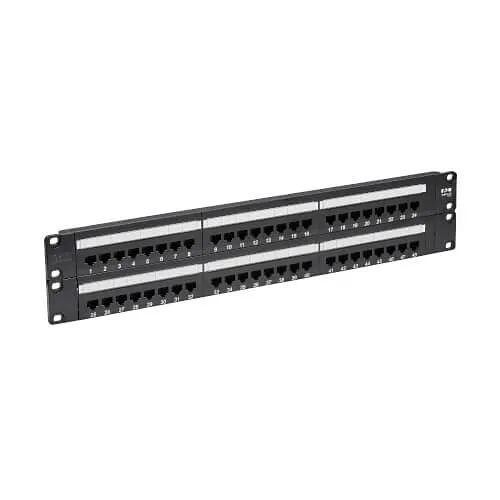 Tripp Lite N252-048 48-Port CAT6 Patch Panel, UTP, 110 Punch Down, RJ45, 2U