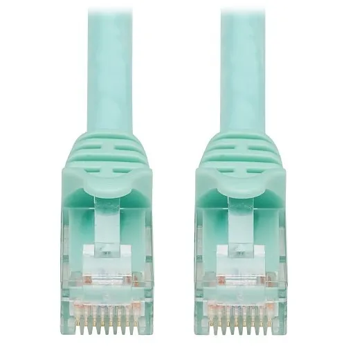 Eaton Tripp Lite N261-010-AQ CAT6A 10G Snagless UTP Ethernet Cable, RJ45 Male to Male, 10' (3.05m), Aqua