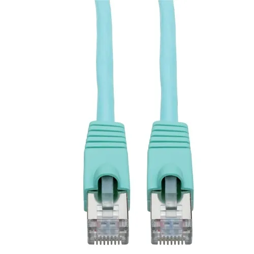 Eaton Tripp Lite N262-003-AQ Tripp Lite Series CAT6a 10G Snagless Shielded STP Ethernet Cable, RJ45 M/M, PoE, 6' (0.91m), Aqua