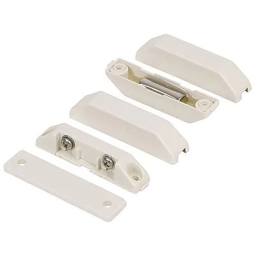Nascom N282TXGW/ST Surface Mount Terminal Switch/Magnet Set, Low Profile, Beveled Cover Spacers, Snow White