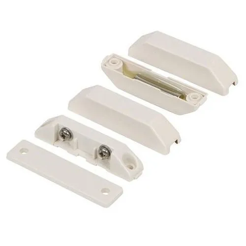 Nascom N285TWGW/ST Surface Mount Terminal Switch/Magnet Set, Low Profile, Beveled Cover Spacers, White