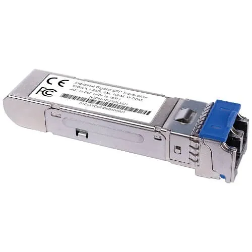 Tripp Lite N286I-1P25GLXD1 Industrial Gigabit SFP Transceiver, 1000Base-LX, Singlemode, LC Duplex, DDM, -40° to 85°C, 10km (6.2 mi.)
