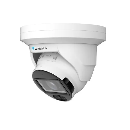Luminys N3T-4LAV N3 Series LumiLuxSmart 4MP Turret IP Camera, 2.7-13.5mm Varifocal Lens, IR and White-Light LEDs, Black