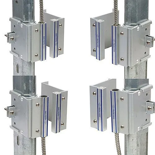 Nascom N505AUTM/ST1KSP Overhead Door Rail 2-1/4" Mount, Flip CL Rx/Neo Universal Magnet with 24" Armored Cable Silver