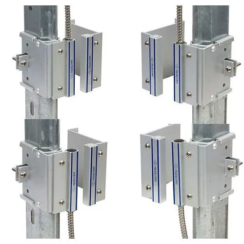 Nascom N505AUTM/STDD Overhead Door Rail 1/4" Mount DPDT Magnet/Switch with 24" Armored Cable, No Dead Spot Technology, Silver