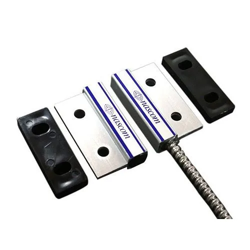 Nascom N505SU/ST N505SU Short Universal Flip Switch/Magnet Set with 24" Armored Cable, Closed Loop, Silver