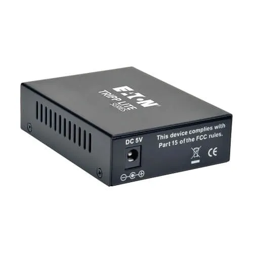 Eaton Tripp Lite N785-001-LC-MM 10/100/1000 LC Multimode Fiber to Ethernet Media Converter, 1804.46' (550 m), 850nm