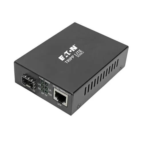 Tripp Lite N785-P01-SFP Gigabit SFP Fiber to Ethernet Media Converter, POE+ - 10/100/1000 Mbps