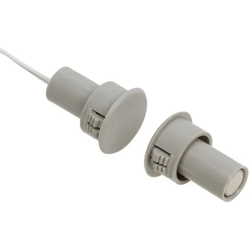 Nascom N78CG/STSD Recessed 3/4" SPDT Switch/Magnet Set for Steel/Wood Doors, Wire Leads, White