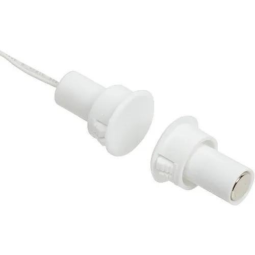 Nascom N78CW/M Recessed 3/4" Press Fit Steel Wood Door Standard Switch, Neo Magnet Only, White