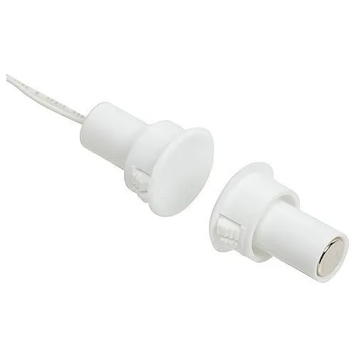 Nascom N78CW/ST Recessed 3/4" Switch/Magnet Set for Steel/Wood Doors, Wire Leads, White