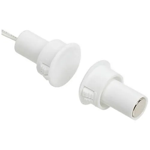 Nascom N78G/ST Recessed 1" Wide Gap Standard Door Contact, Closed Loop, Normally Open, Switch/Magnet Set, Grey