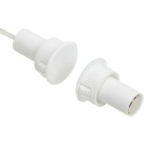 Nascom N78G/STSD Recessed 1" Wide Gap Standard Door Contact Set, Single Pole, Double Throw, Switch/Magnet, Grey