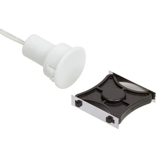 Nascom N78WSHK/ST Recessed 1" Ptf Closed Loop Switch and Shark Magnet Set for Steel/Wood Doors, Wire Leads