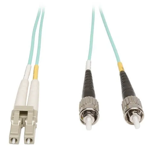 Eaton Tripp Lite N818-02M Fiber Optic Patch Cable, 2-Meter LC-ST 10G Duplex Multimode, Low-Smoke Zero-Halogen Jacket