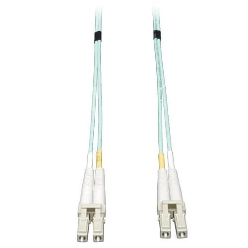Eaton Tripp Lite N820-20M 66' Duplex Multimode Fiber Patch Cable, LC/LC, OM3, Aqua, LSZH Jacket