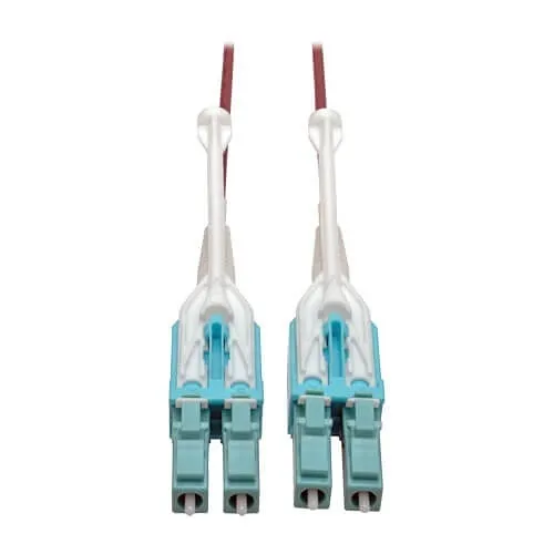 Eaton Tripp Lite N821-03M-MG-T 10G Duplex Multimode 50/125 OM4 LSZH Fiber Optic Cable, LC/LC, Push / Pull Tabs, 3m, Magenta