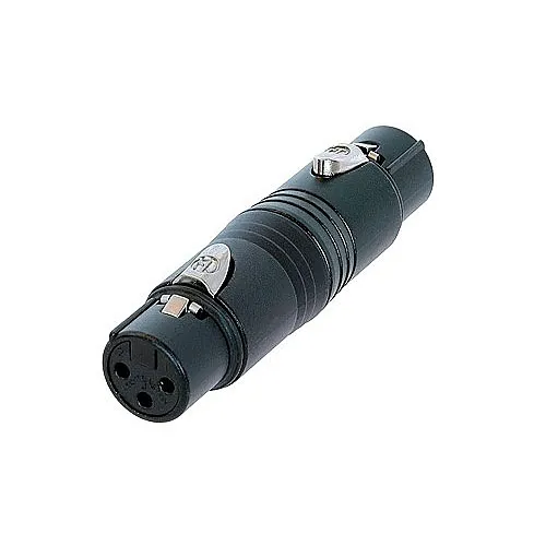 NEUTRIK NA3FF-B 3-Pole XLR Female 3-Pole XLR Female Gender Conversion Adapter, Black