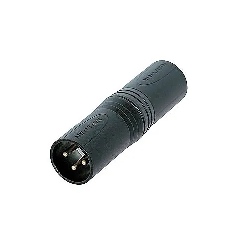 NEUTRIK NA3MM-B 3-Pole XLR Male 3-Pole XLR Male Gender Conversion Adapter, Black Plated