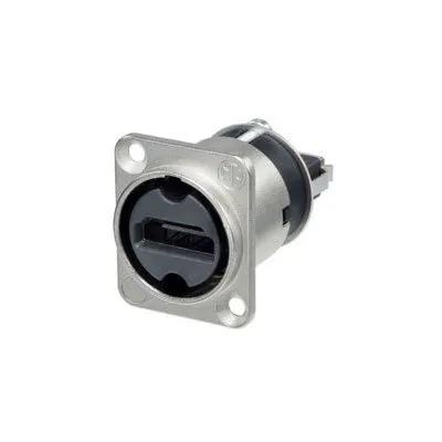 NEUTRIK NAHDMI-W HDMI Feedthrough Adapter, D-Shape Housing, IP65 Rated, Nickel Plating