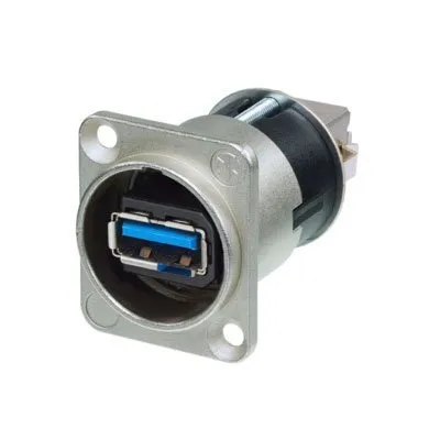 NEUTRIK NAUSB3 Reversible USB 3.0 Gender Changer (Type and B), D-Housing, Nickel