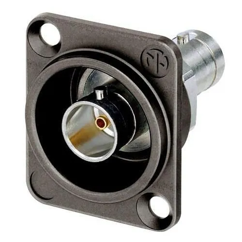 Neutrik NBB75DFGX 75 Ohm BNC Feedthrough Panel Mount Receptacle, Isolated