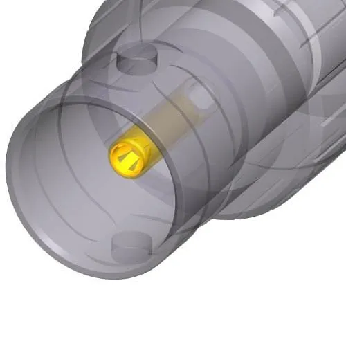 Neutrik NBB75FI Isolated BNC Bulkhead for Panel Mount, Feedthrough, Nickel, Plastic