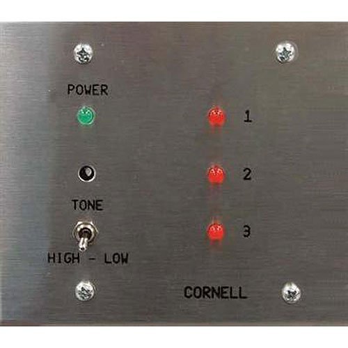 Cornell A-4003A Annunciator, Zone on Gang Stainless-Steel Plate