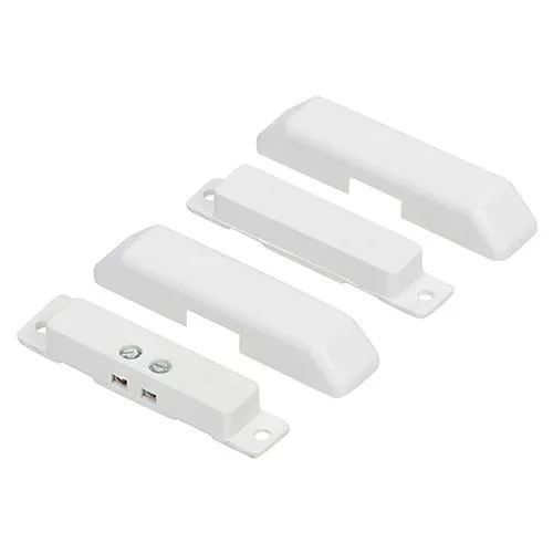Nascom NC1010TW/ST Stick on Terminal Switch/Magnet Set, Breakoff End Mount Flanges, Snap on Cover, White