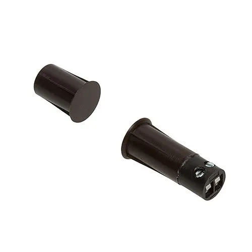 Nascom NC1175TB/ST Recessed 3/8" Stubby Terminal Press Fit Switch/Magnet Set, Brown