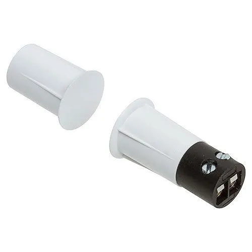 Nascom NC1175TWUM/ST Recessed 3/8" Ultra Mini Terminal Press Fit Switch/Magnet Set, White