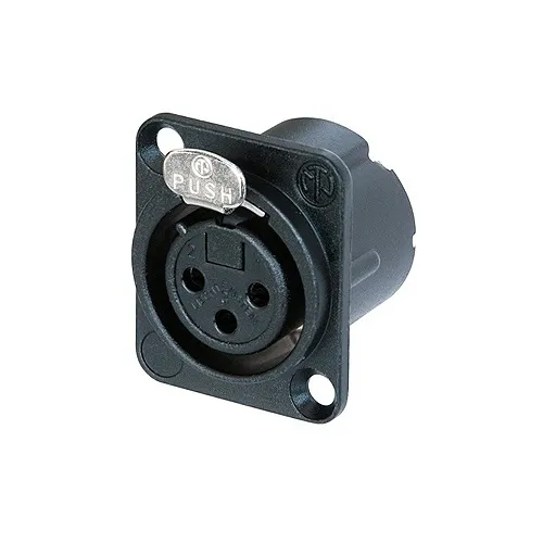 NEUTRIK NC3FD-LX-HA-BAG 3-Pole Female Receptacle, Crimp Termination, Standard B-Crimp