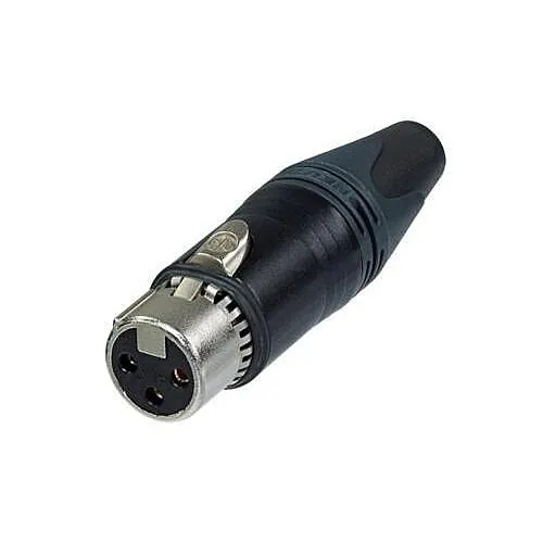 NEUTRIK NC3FXX--B POLE Female EMC-XLR Cable Connector, Black for High-Quality Audio Connections