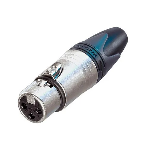 NEUTRIK NC3FXX XX Series 3-Pole Female XLR Cable Connector, Silver Contacts, Nickel Housing