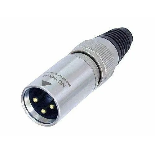 Neutrik NC3MX-HD 3-Pole Male Cable Connector, "Heavy Duty", Metal Boot and Stainless Steel Shell, Gold Contacts