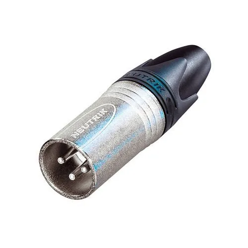 NEUTRIK NC3MXX 3-Pole Male Cable Connector with Silver Contacts, Nickel Housing