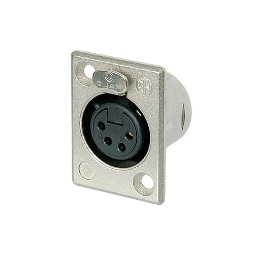 NEUTRIK NC4FP-1 4-Pole Female Receptacle with Nickel Housing and Silver Contacts
