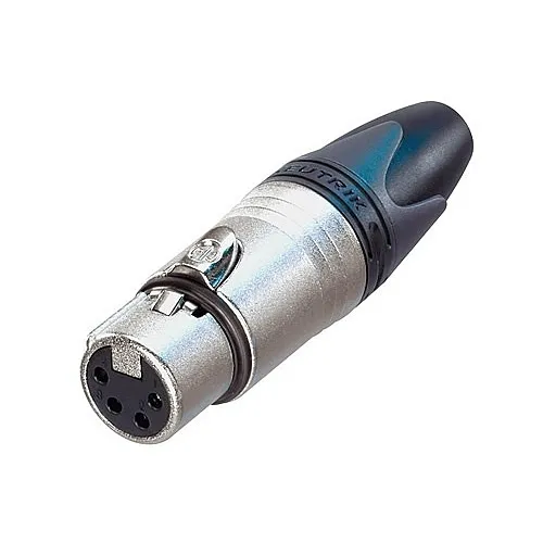 NEUTRIK NC4FXX 4-Pole Female Cable Connector with Nickel Housing