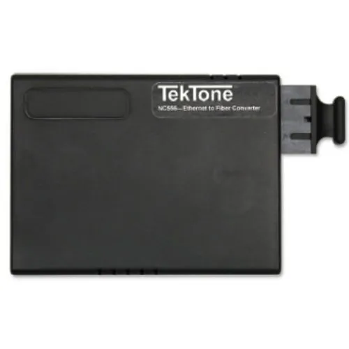 TekTone NC556 Ethernet to Fiber Converter Uses SC-Terminated Multimode Fiber Optic Cable
