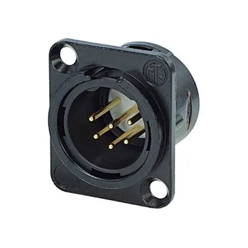 NEUTRIK NC6MSD-L-B-1 6-Pole Male Receptacle